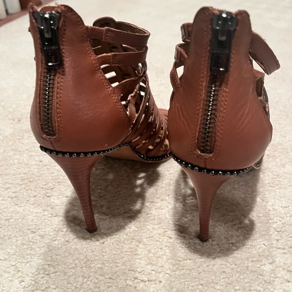 Coach Brown Leather Strappy Shoes - Picture 2 of 8